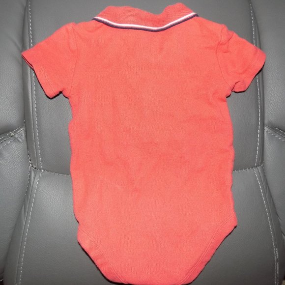 Janie and Jack Polo Terracotta Snap Tee - Picture 3 of 3